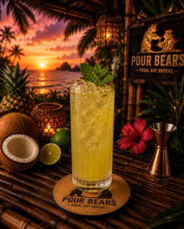 Chartreuse Swizzle cocktail