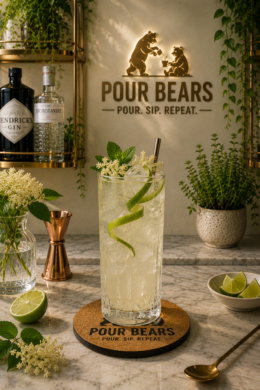 Elderflower Collins cocktail
