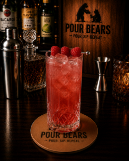 Raspberry Lynchburg cocktail