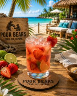 Strawberry Caipirinha cocktail