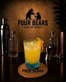 The Mango Maul cocktail in a Highball Glass