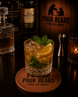 Whiskey Smash cocktail in a Rocks Glass