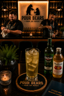 Ziemes Martini Apfelsaft cocktail