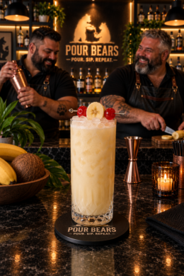 Banana Cure cocktail in a Highball Glass