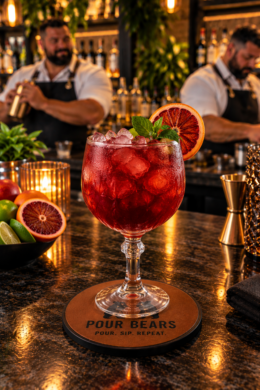Dragon's Heart cocktail in a Goblet Glass