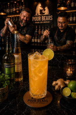 Funky Monkey cocktail in a Highball Glass