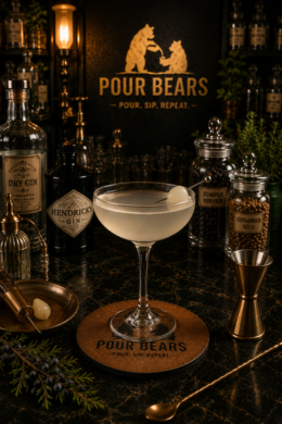 Gibson cocktail in a Coupe Glass