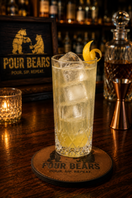 Golden shower cocktail in a Highball Glass