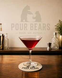 Pray Up, Stay Up cocktail in a Martini Glass