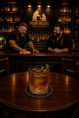 Rum Old-fashioned cocktail