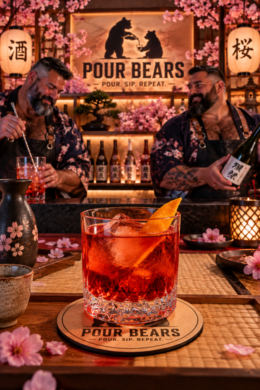 Sake Negroni cocktail