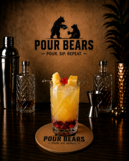 Ticket to Bearadise cocktail in a Rocks Glass